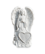 Angel Praying Heart Devotional Memorial Cemetery Grave Resin Statue Orna... - £10.98 GBP