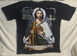 San Judas Tadeo Saint Cross Dove Bird Perdoname Por Mi Vida Loca T-SHIRT Shirt - £8.94 GBP