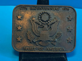 Vtg Belt Buckle 1776 Bicentennial 1976 Spirit Of America Seal Of America Eagle - £23.91 GBP