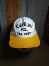 Vintage 1980&#39;s Beecher Falls Vermont Fire Dept. Trucker SnapBack Hat Cap... - $12.19