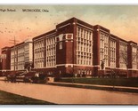 High School Muskogee Oklahoma OK Hand Colored Albertype DB Postcard V14 - $17.01