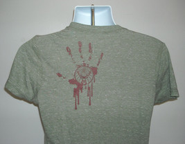 NEW WOMENS JAGERMEISTER BLOODY HAND PRINT T SHIRT LARGE STAG LOGO - £18.95 GBP