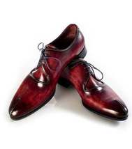 New Pure Handmade Leather Maroon Shaded Stylish Lace Up Dress Shoes For Men&#39;s - £125.52 GBP