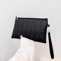 Elegant Women Rivet Pattern Evening Clutch Envelope Flap Handbags Dinner Party W - £89.03 GBP