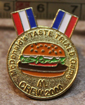 McDonalds Taste Trials Game Crew 2000 Employee Collectible Pinback Pin Button - £8.68 GBP