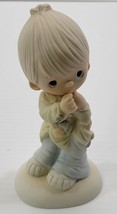 *R25) Precious Moments 1977 Jonathan &amp; David &quot;Smile God Loves You&quot; Figurine - £9.30 GBP