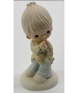 *R25) Precious Moments 1977 Jonathan &amp; David &quot;Smile God Loves You&quot; Figurine - £9.28 GBP