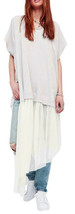 Free People Tulle Skirt Duster Medium 8 10 Nude Thermal Top White Mesh O... - £79.35 GBP