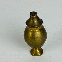 Collectible Miniature Size Metalware Brass Covered Lidded Vase 1.25 inch... - $10.67