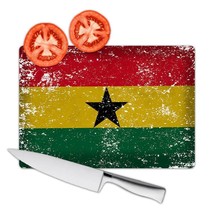 Ghana : Gift Cutting Board Flag Retro Artistic Ghanaian Expat Country - £22.79 GBP