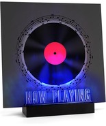 Now Playing Vinyl Record Stand,Light Up Wooden Album Display Holder With... - $40.92