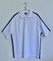 NIKE Golf White Polo Shirt XL Mens Fit Dry Short Sleeve Collared Polyester Trim - £19.24 GBP