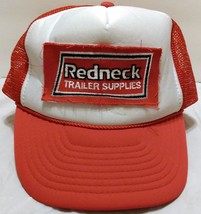 Redneck Trailer Supplies Red Mesh Trucker Snapback Hat Country Traveling... - £27.58 GBP