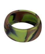 Men&#39;s Silicone Ring ThunderFit Born Victorious   Size 6 - Green Brown Ca... - $183.22 MXN
