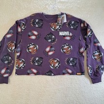 NEW Women Marvel Black Panther x Nikkolas Smith Graphic Sweatshirt sz M Crop  - £11.67 GBP