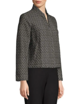 EILEEN FISHER Cotton Blend Jacquard Flight Jacket SIZE XL NEW $278 - £187.38 GBP