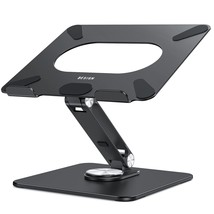 Laptop Stand With 360 Rotating Base, Ergonomic Adjustable Notebook Stand... - £36.17 GBP