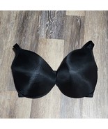 Cacique 42G Stretch Black Satin Lightweight Underwired Smooth Lightly Li... - $16.44