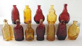 Vintage WHEATON Pharmacy Medicine 3&quot; Glass Reproduction Bottle Lot RED P... - £103.11 GBP