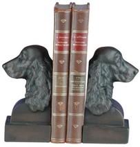Bookends Bookend TRADITIONAL Lodge Cocker Spaniel Dog Head Dogs Resin Hand-Cast - $189.00