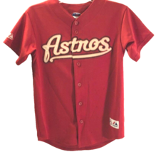 $20 Houston Astros MLB Vintage Brick Red Boys Stitched Scripted Jersey XL - £15.78 GBP