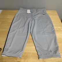 Nike Vapor Select Men&#39;s Baseball Pants Gray Black Piping BQ6437-053 Size... - $26.29