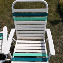 Vinyl Straps Folding Beach Lawn Chair Pool Patio Cabin Camp Picnic Green... - $32.73
