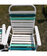 Vinyl Straps Folding Beach Lawn Chair Pool Patio Cabin Camp Picnic Green... - £25.86 GBP