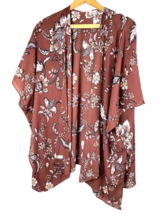 Maurices OS Wrap Shawl Chiffon Floral Boho Festival Flowy Plum Rose Cott... - €30,89 EUR