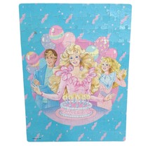 Vtg Complete 1989 Golden 100 Pc Happy Birthday Barbie Puzzle Ken &amp; Skipper 11x15 - £11.64 GBP