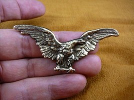(b-bird-101) Bald Eagle flying wings spread bird BRASS pin brooch pendant eagles - £12.55 GBP