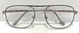 VTG Aviator Style Eyeglasses GRAY Metal Frame Double Bridge Gunmetal CARLO - $37.99