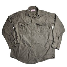 C.C. Filson Gray Cotton Button Down Long Sleeve Gray Hunting Size Medium - £61.07 GBP