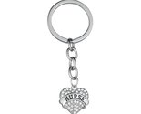 Nurse key chain  silver with crystal rhinestone heart  gift for nurse  1  thumb155 crop