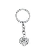 Nurse Key Chain, Silver with Crystal Rhinestone Heart, Gift for Nurse - £1.56 GBP