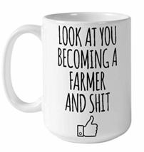 Look At You Becoming A Farmer, Farm, Farming, Finish PHD Coffee Mug, Christmas,  - £13.35 GBP