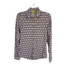 Boden Womens Shirt Size 4 Purple Floral Long Sleeve Buttons Causal  - £18.90 GBP