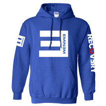 Eminem Inspired Unisex Blue Adult Hoodie Cotton Blend Pullover Fleece Sweatshirt - £39.30 GBP