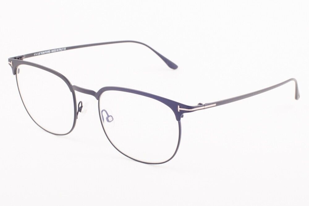 Tom Ford 5549 B 002 Matte Black  Blue Block Eyeglasses TF5549-B 002 52mm
