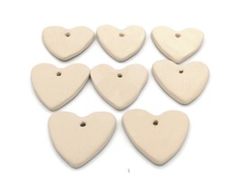 9Pc 4 mm Blank Heart Charm Jewelry Making Ceramic Bisque Ready to Paint ... - $27.23