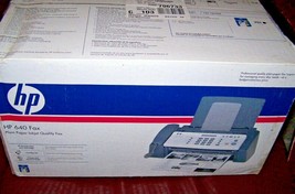 HP 640 FAX MACHINE - Plain Paper Inkjet - CB782-30001 - NOS! (Needs ink) - £195.77 GBP