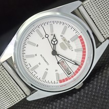 Vintage Refurbished Seiko 5 Automatic Japan Mens D/D White Watch 528-a277005-11 - £31.41 GBP