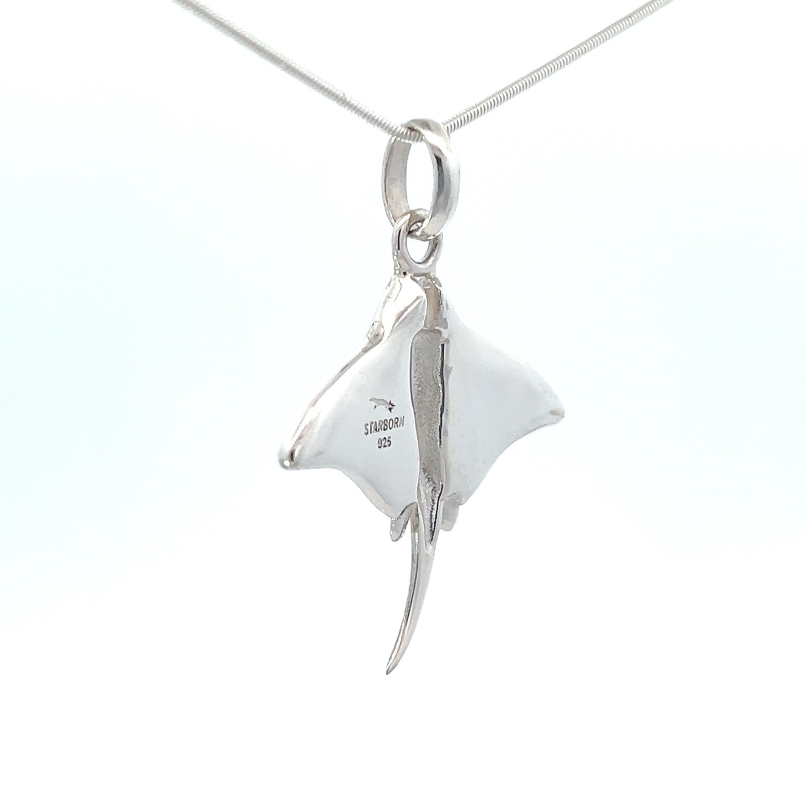 Starborn Abalone Shell Stingray Pendant Necklace (22") Blue Item image 4