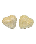 2 Vintage Belleek Heart-Shaped Bowl Candy Dish Ivory Luster 4th Mark 194... - $24.72