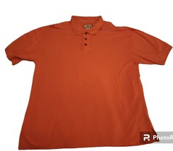 Caribbean Joe Polo Shirt Adult XXL Orange Rugby Preppy Golfing Mens - $7.40