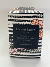 Christian Lacroix Christmas Ornaments Green Paper Trees Set of 3 NEW - $19.91