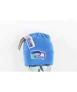 NOS Vintage 90s Seattle Seahawks Football Wool Knit Winter Beanie Hat Bl... - $1,163.46 MXN