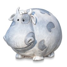 Pudgy Pals Resin Cow Garden Statue - £32.68 GBP