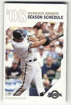 2008 Milwaukee Brewers Pocket Schedule - $4.83