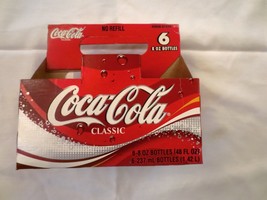 Coca-Cola Classic 6 Pack Carrier Carton 8oz No Refill Bottles Paperboard... - £1.17 GBP